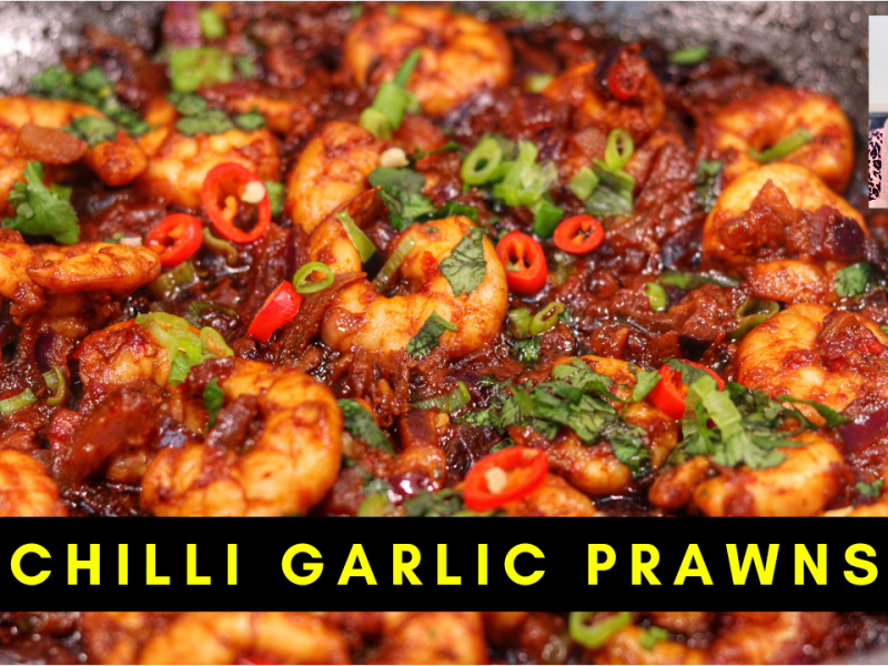 Easy Chilli Garlic Prawns Recipe | Restaurant Style | Cook with Anisagrams